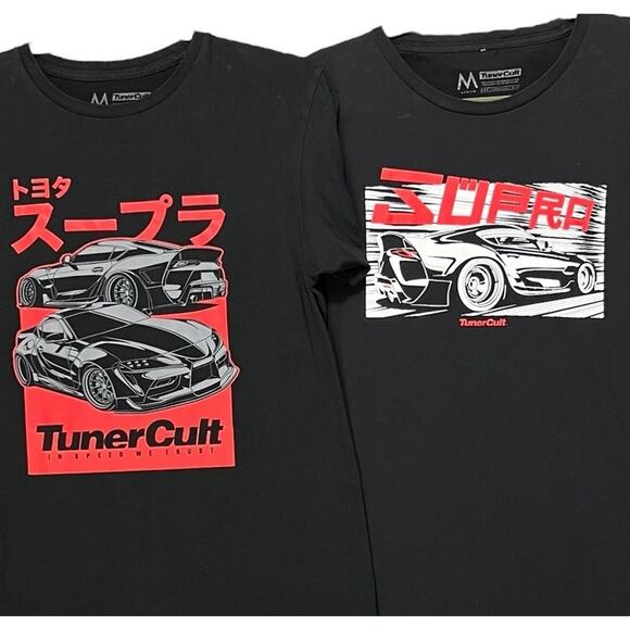 2 Tuner Cult Toyota Supra Graphic Tee‎ Shirt Sz M Fitted Streetwear Y2K Sk8r Lot